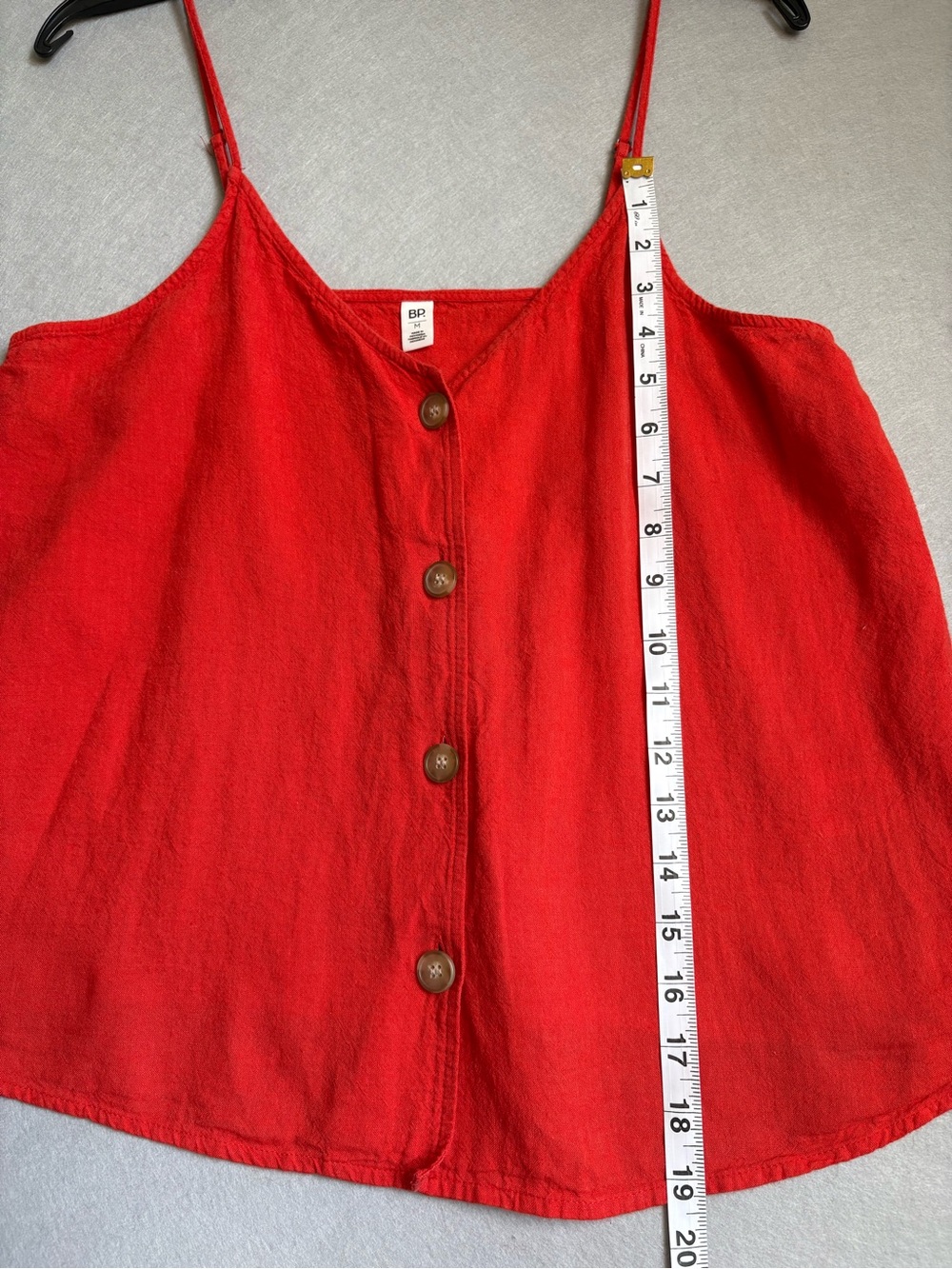 bp Red/Orange Button-Front Adjustable Spaghetti Strap Cami sz M - Picture 8 of 11